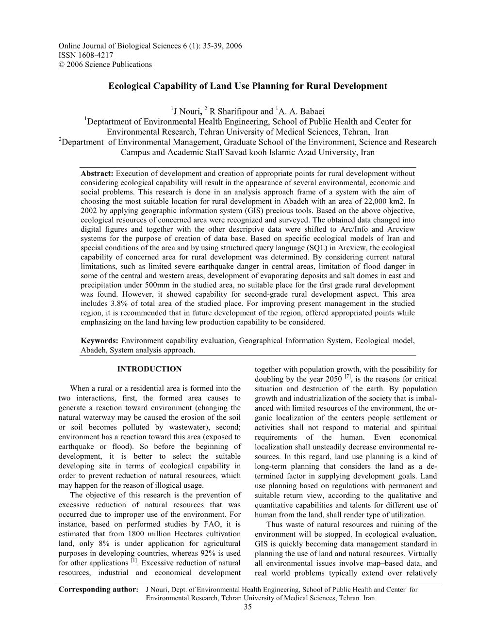 Ecological Capability of Land Use Planning for Rural Development