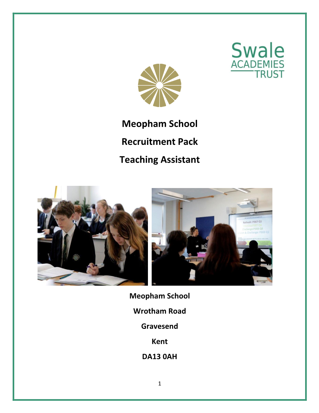 Meopham School Recruitment Pack Teaching Assistant