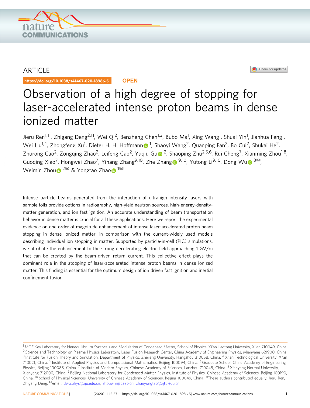 Observation of a High Degree of Stopping for Laser-Accelerated Intense Proton Beams in Dense Ionized Matter