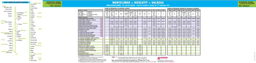 MONTELIMAR &gt; DIEULEFIT &gt; VALREAS