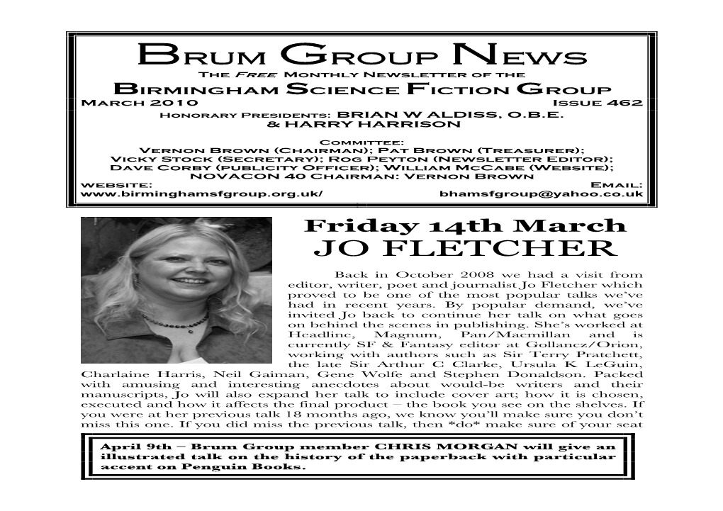 BSFG News 462 March 2010