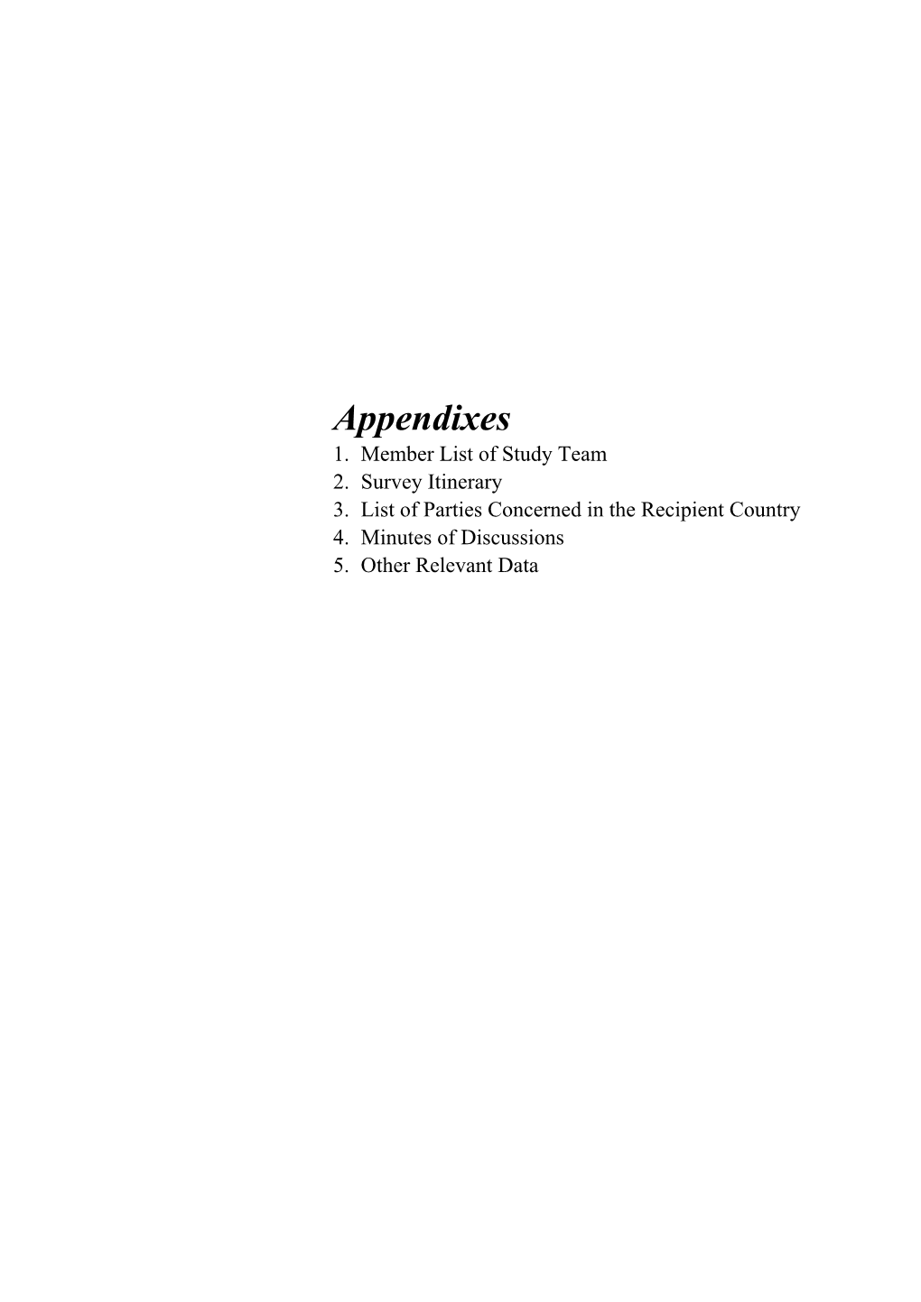 Appendixes 1