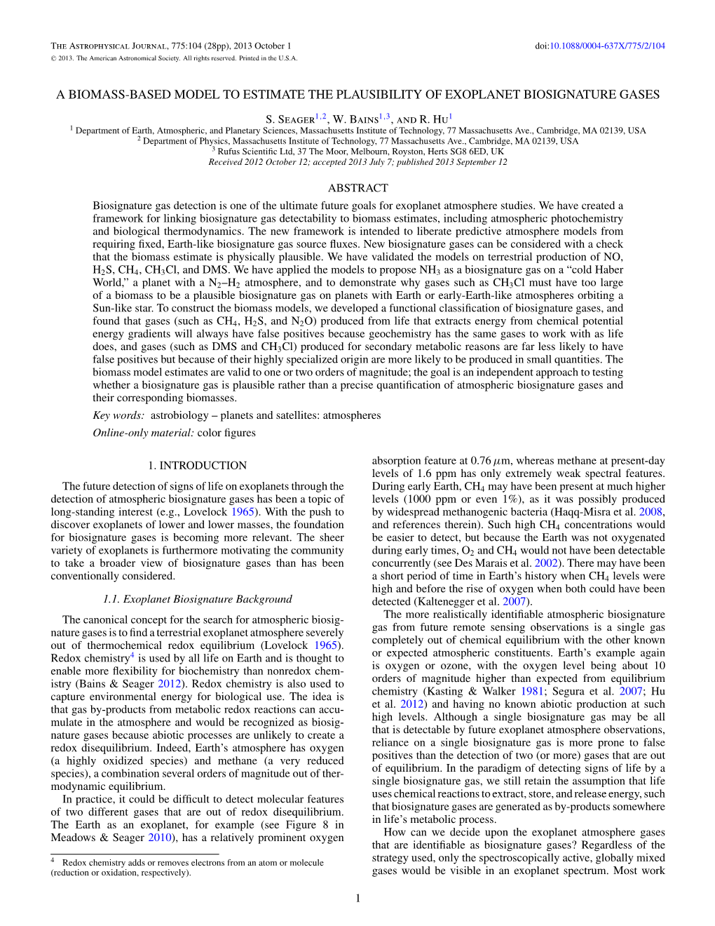 A Biomass-Based Model to Estimate the Plausibility of Exoplanet Biosignature Gases