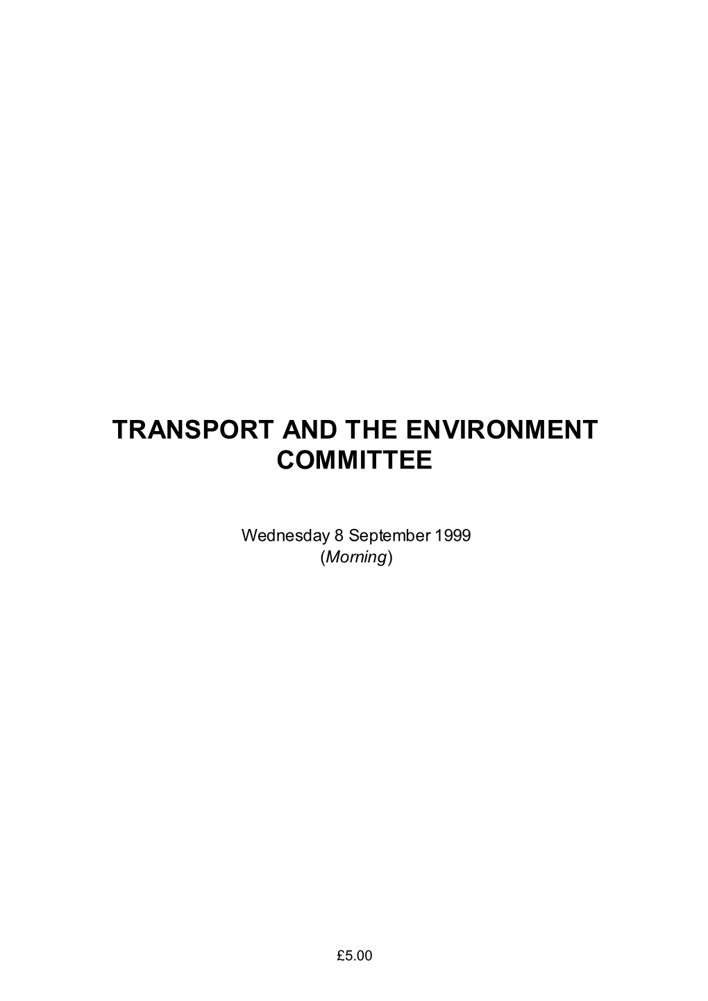 Transport and the Environment Committee
