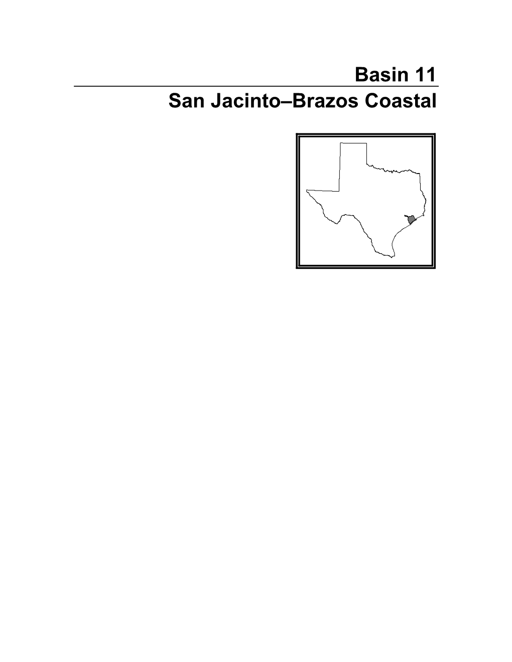 Basin 11 San Jacinto–Brazos Coastal