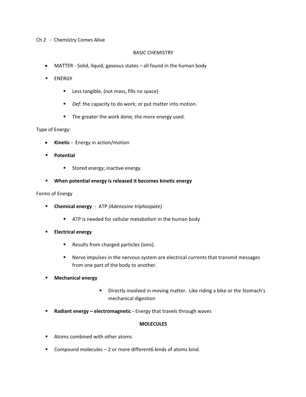 MATTER - Solid, Liquid, Gaseous States All Found in the Human Body