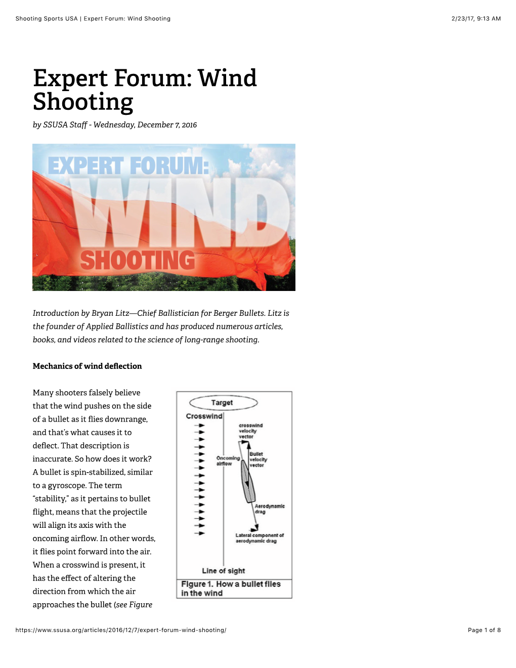 Shooting Sports USA | Expert Forum: Wind Shooting 2/23/17, 9�13 AM