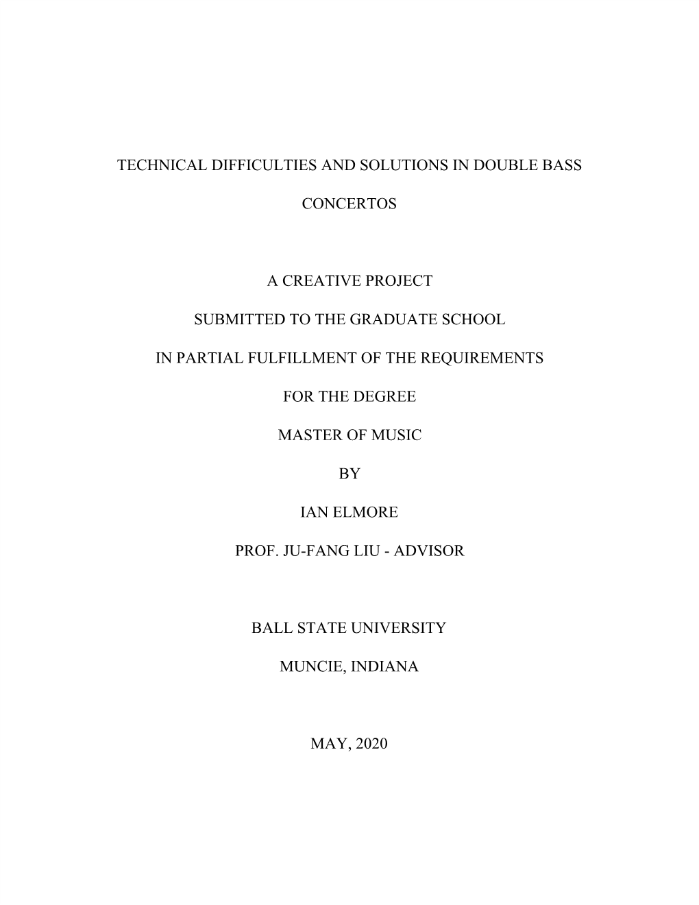 Technical Difficulties and Solutions in Double Bass