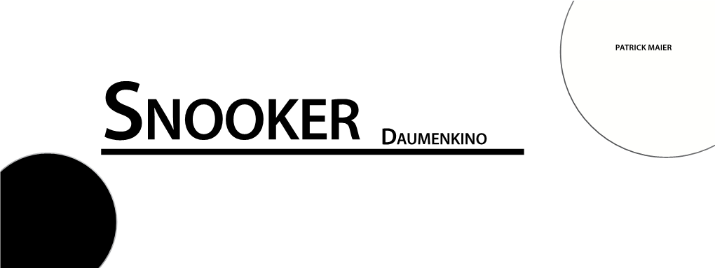 Snooker Daumenkino Inhaltsverzeichnis Seite Inhalt