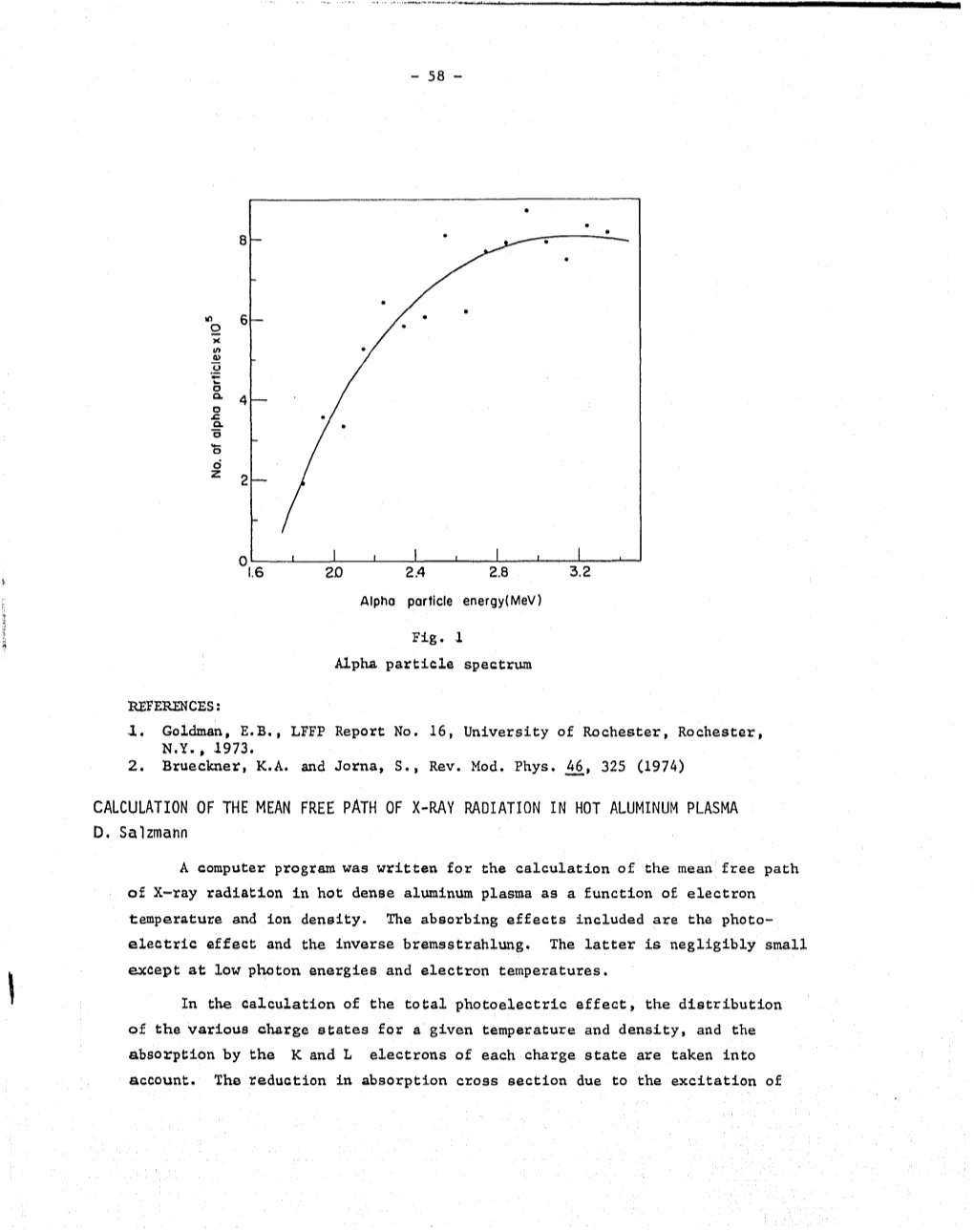 Calculation of the Mean Free Path of X-Ray Radiation in Hot Aluminum Plasma D