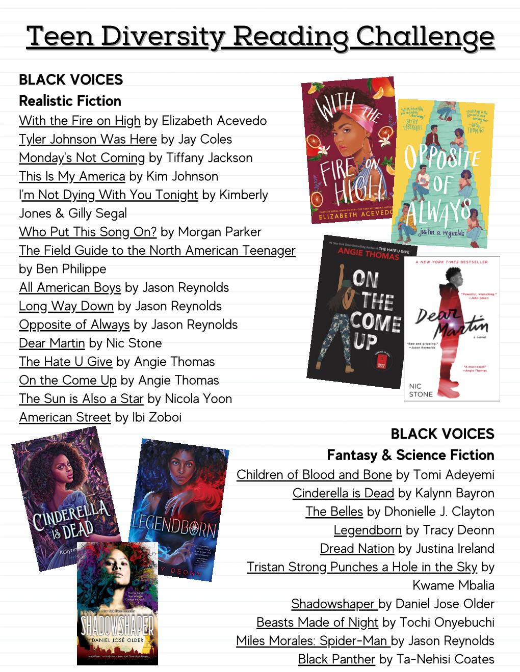 Teen Diversity Read List