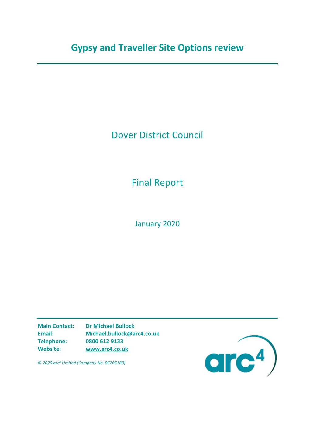 Gypsy and Traveller Site Options Review Dover District Council Final Report