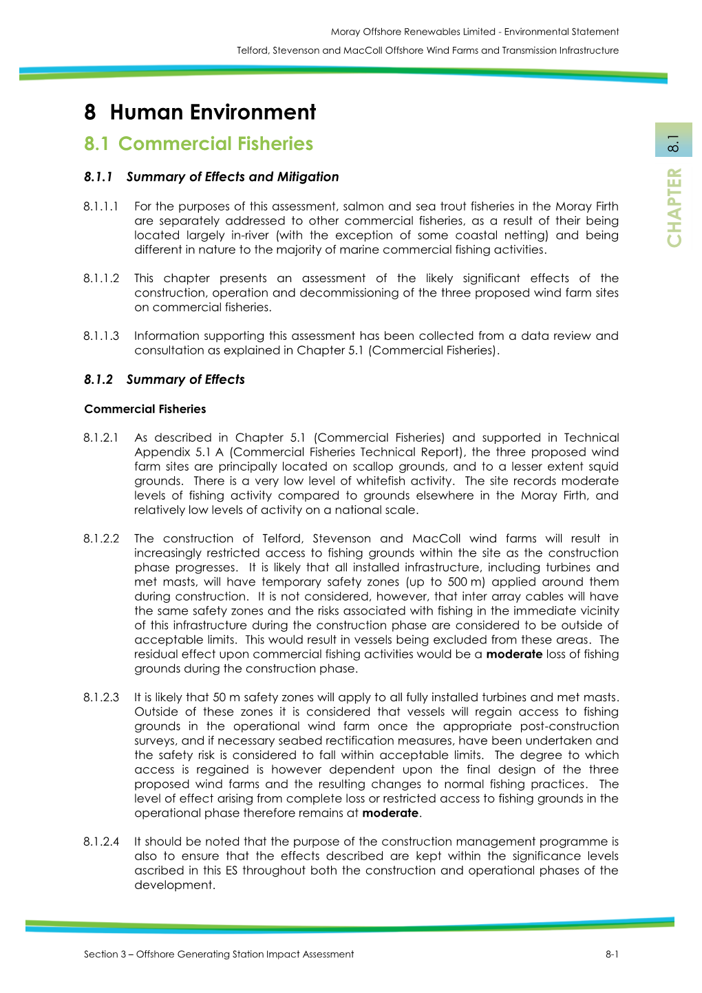 8 Human Environment 8.1 Commercial Fisheries