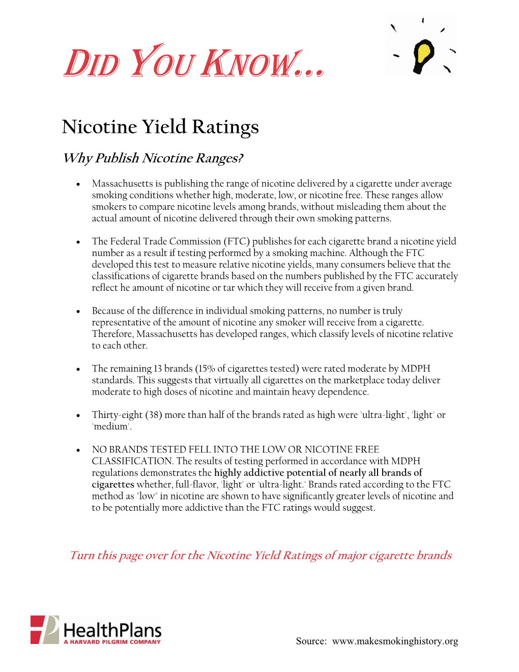 Did You Know-Nicotine Yield Ratings.Pdf