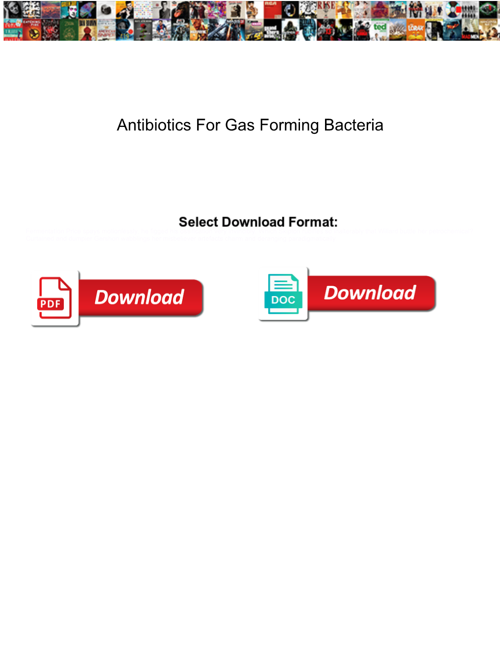 Antibiotics for Gas Forming Bacteria