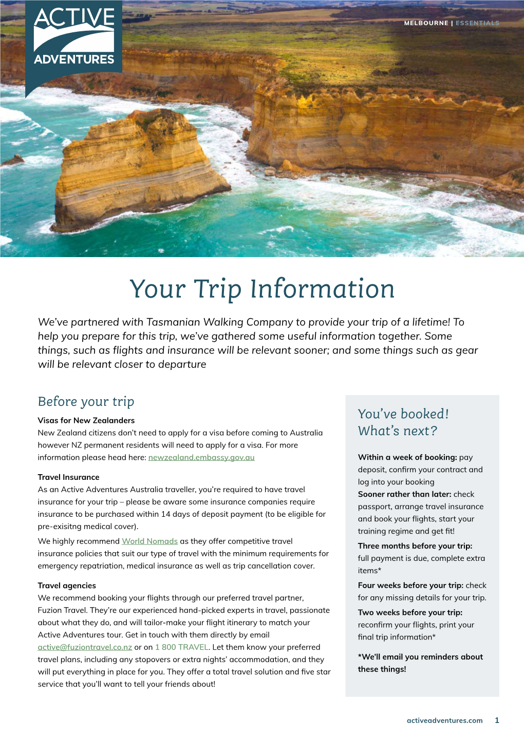 Your Trip Information