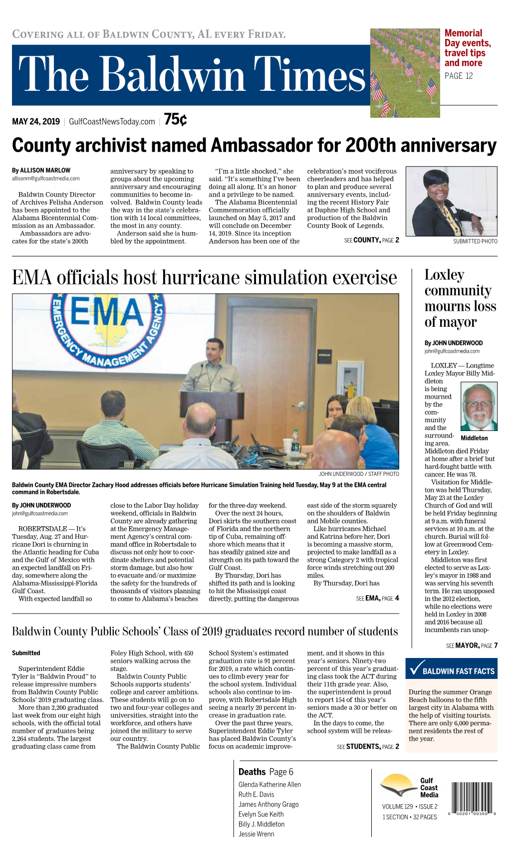 EMA Officials Host Hurricane Simulation Exercise Loxley Community Mourns Loss of Mayor