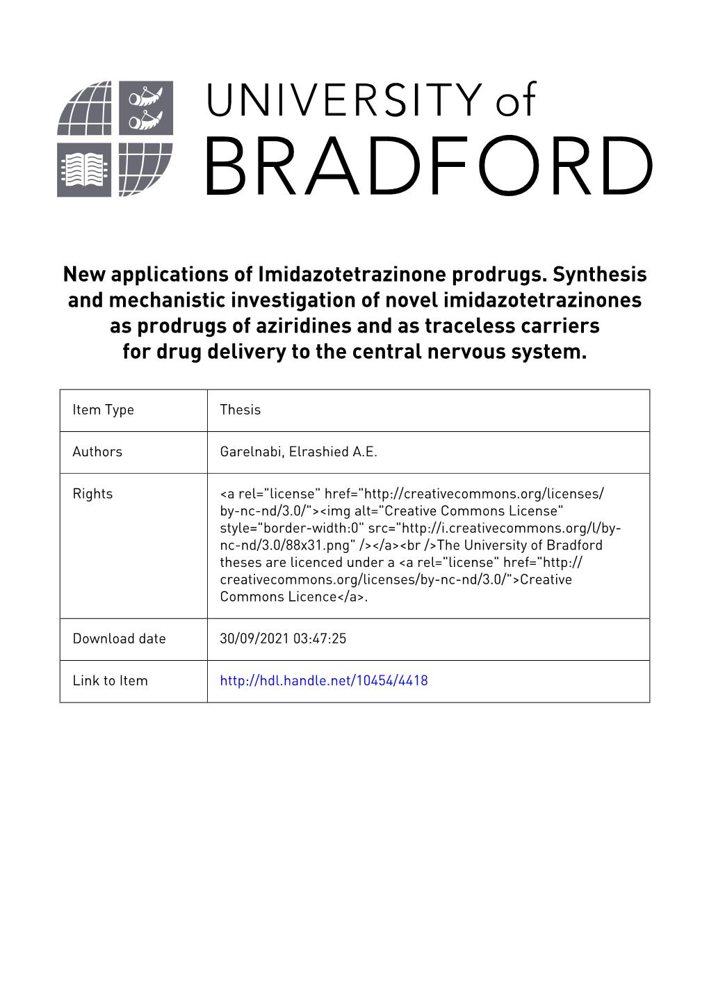 University of Bradford Ethesis