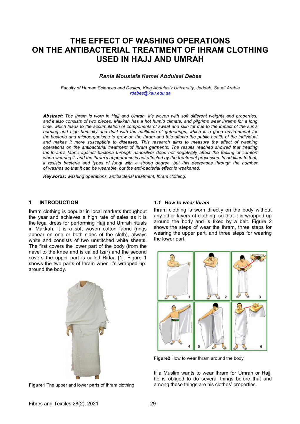 The Effect of Washing Operations on the Antibacterial Treatment of Ihram Clothing Used in Hajj and Umrah