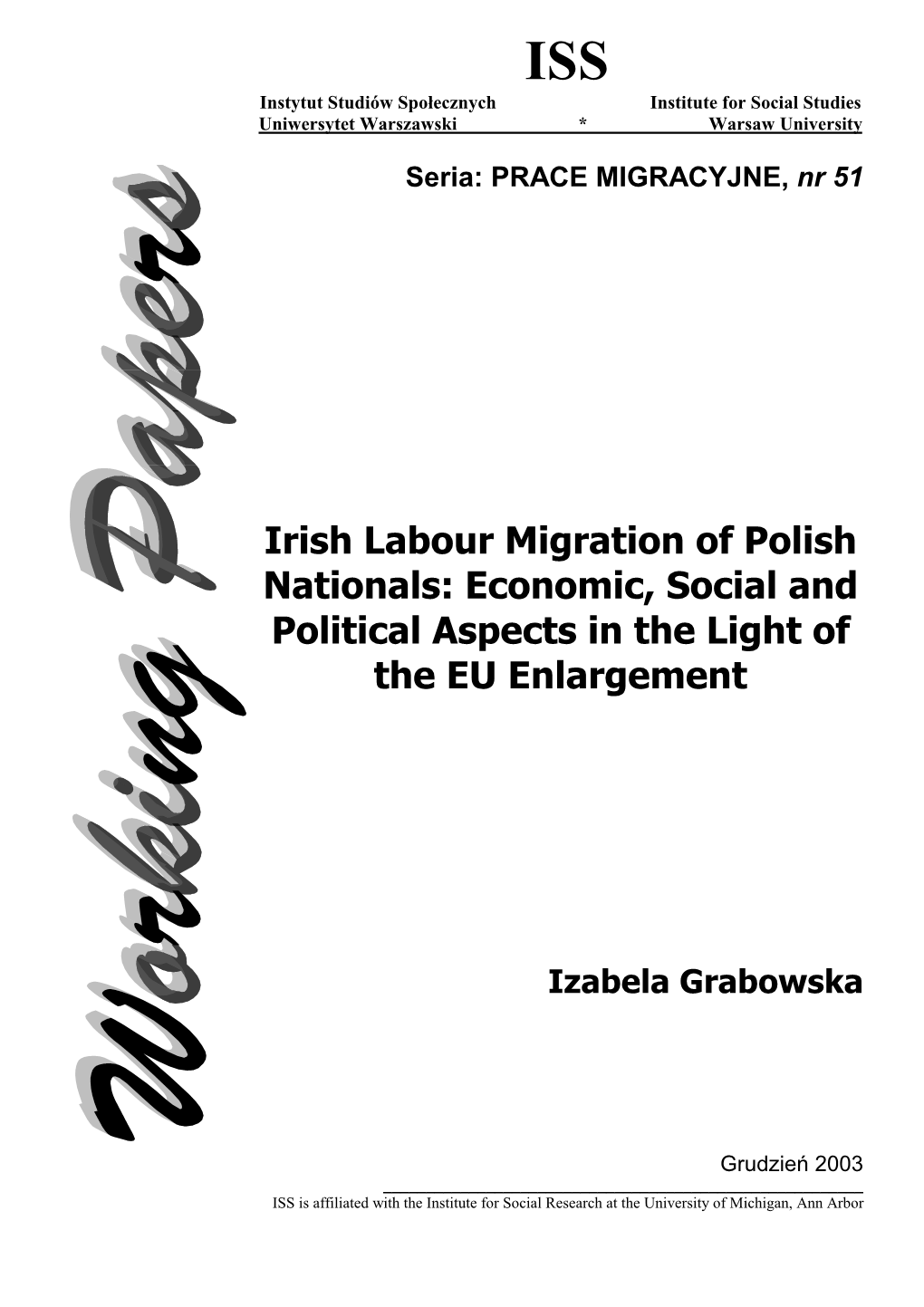 Irish Job Migration of Polish Nationals