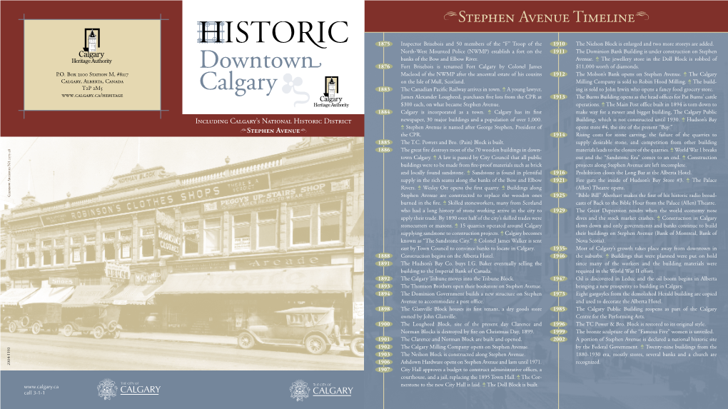 Historic Downtown Calgary Introduction