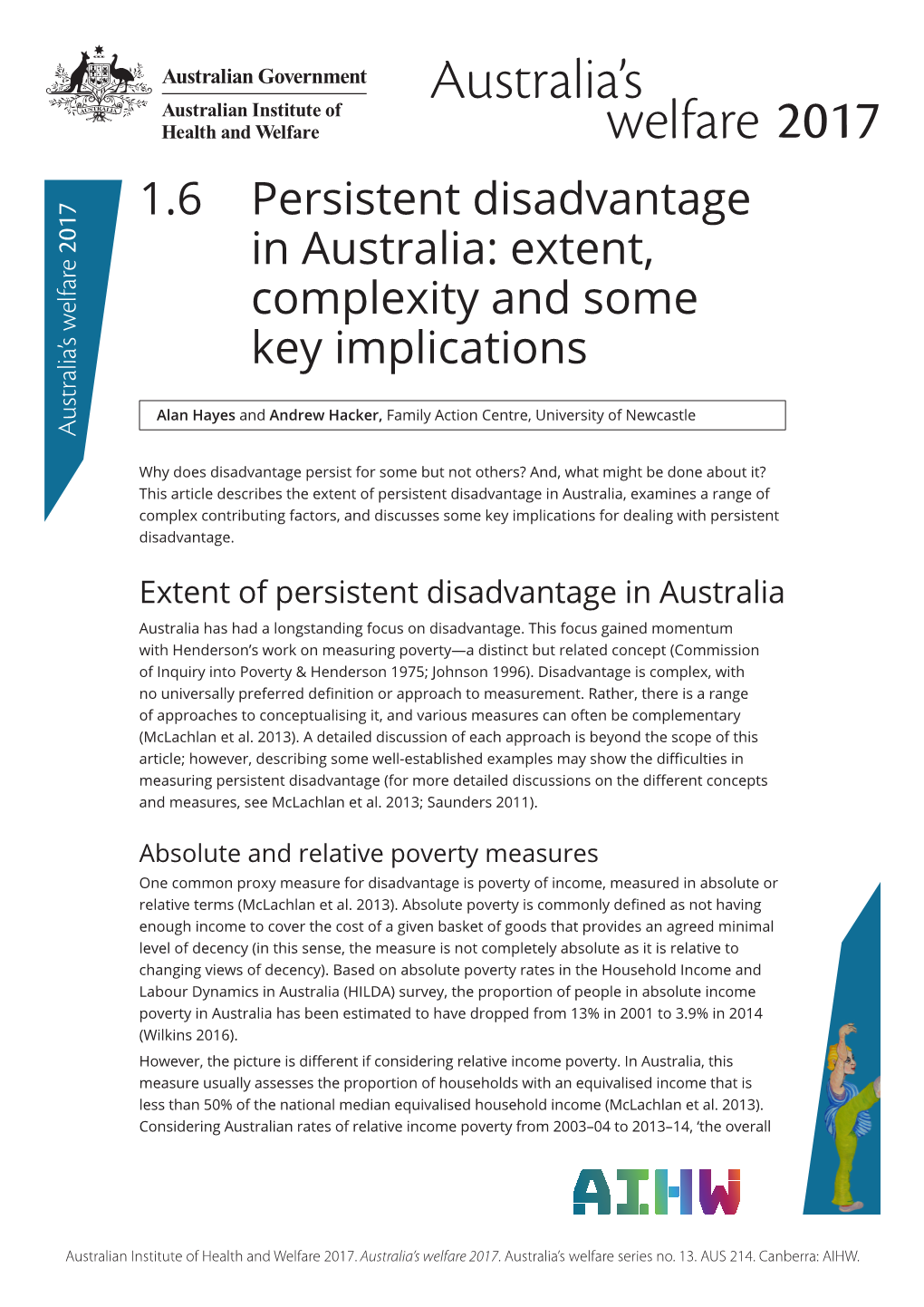 1.6 Persistent Disadvantage in Australia