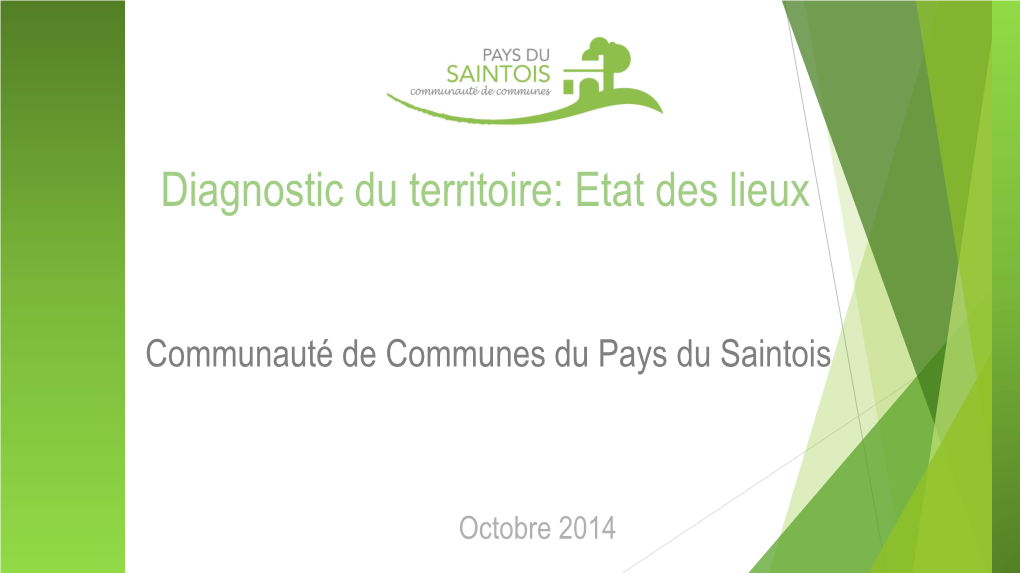 Diagnostic De Territoire Octobre 2014
