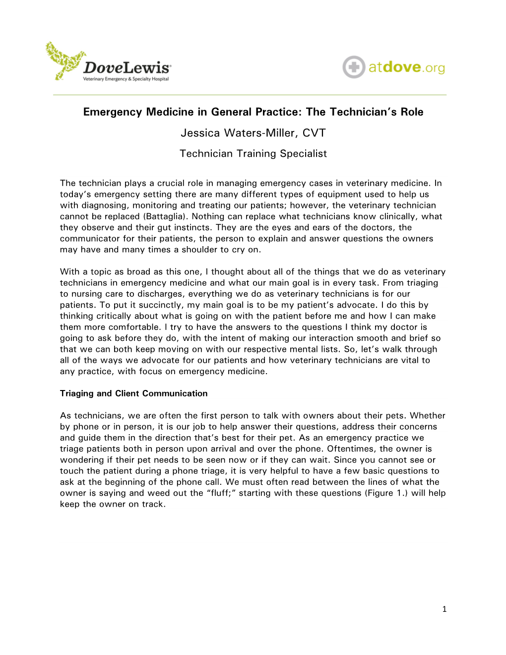 Emergency Medicine in General Practice the Technician's Role