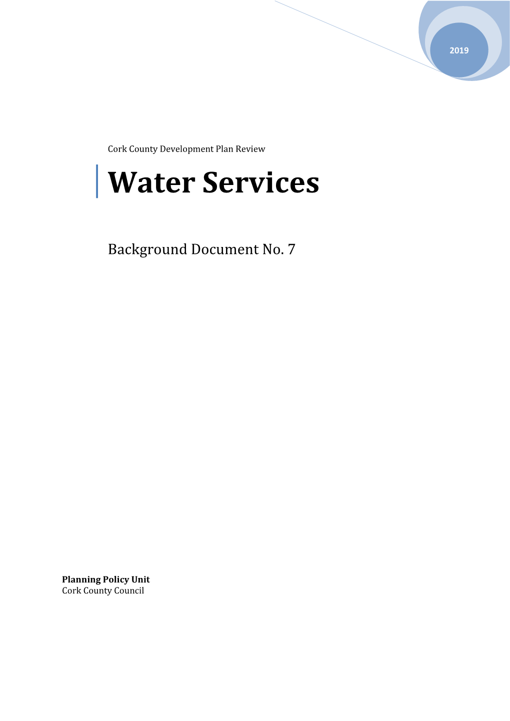 Water Services Background Document 2019