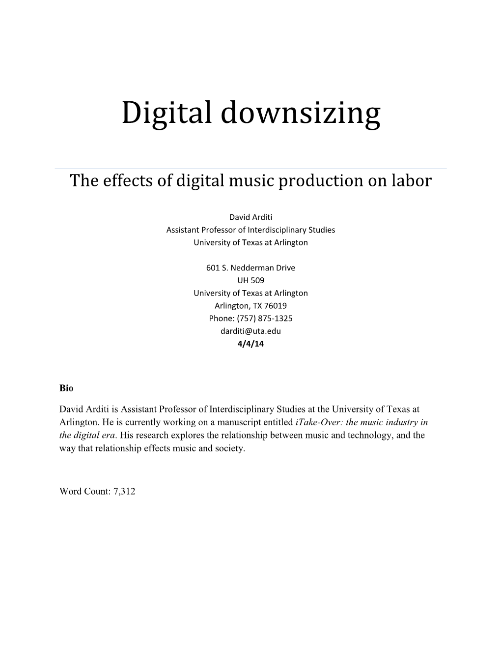 Digital Downsizing