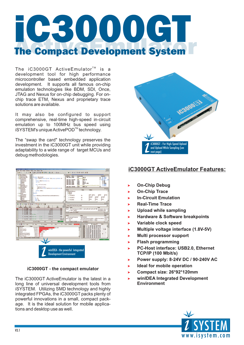 Ic3000gt Theactiveemulator Compact Development System