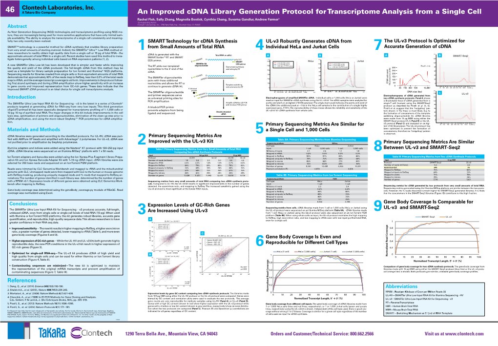 An Improved Cdna Library Generation Protocol for Transcriptome