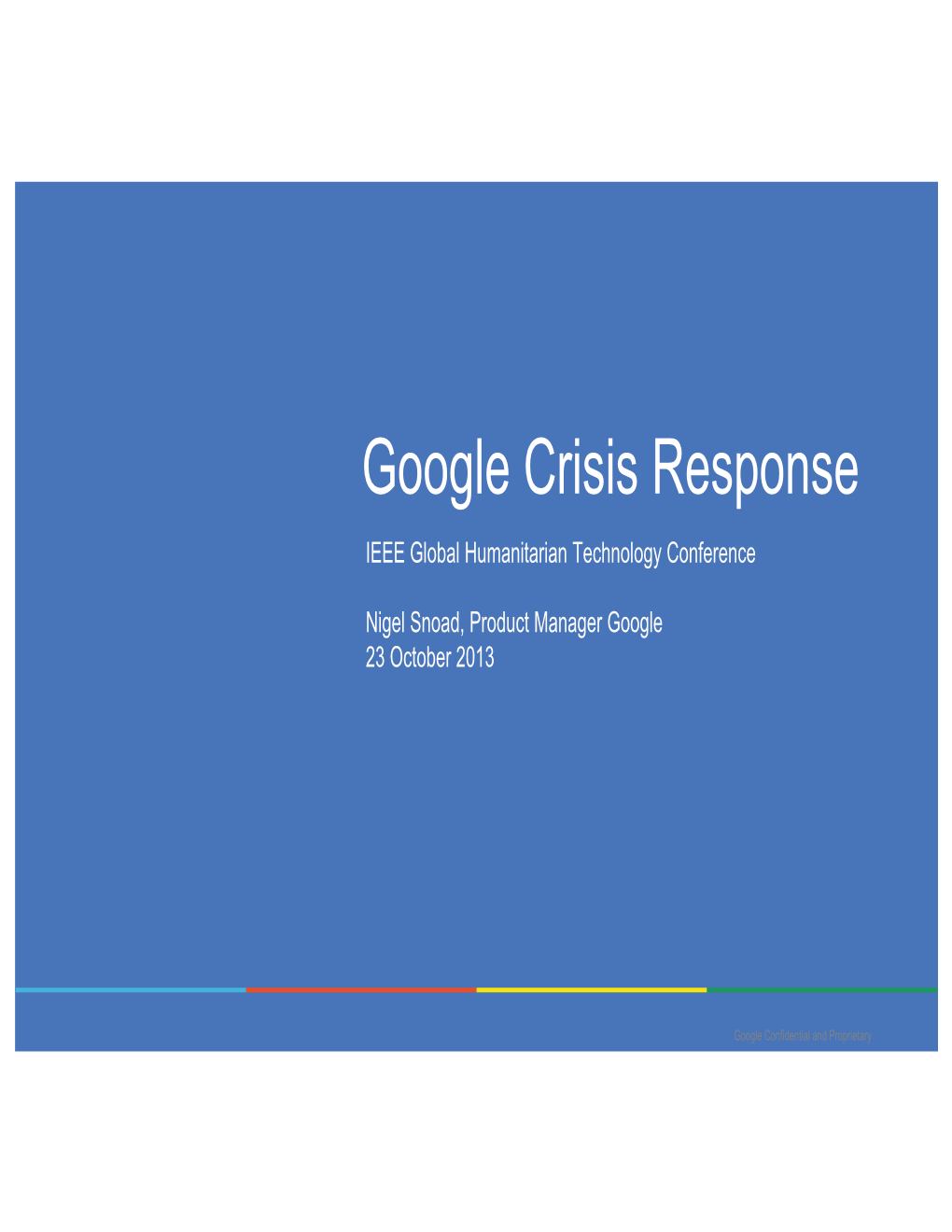 Google Crisis Response