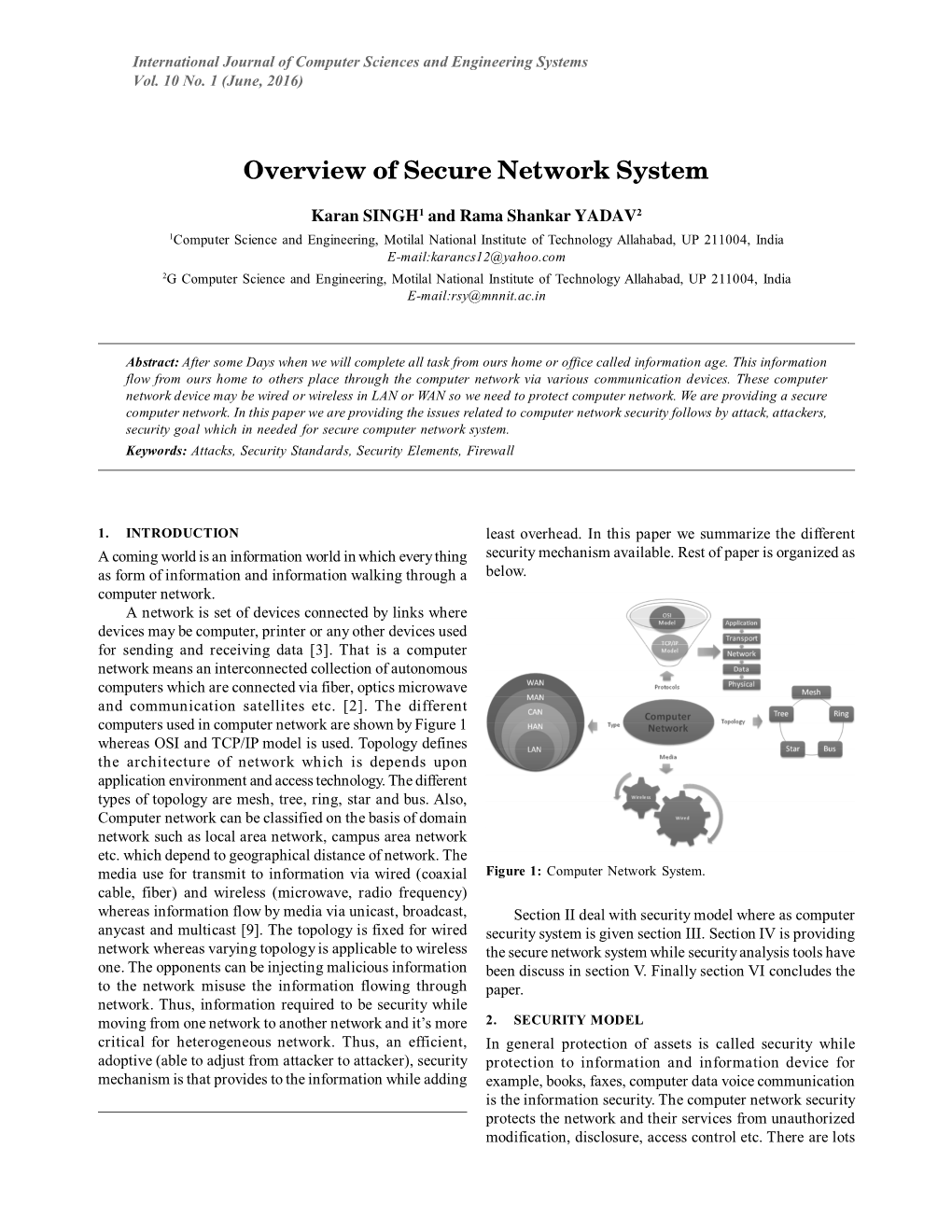 Overview of Secure Network System