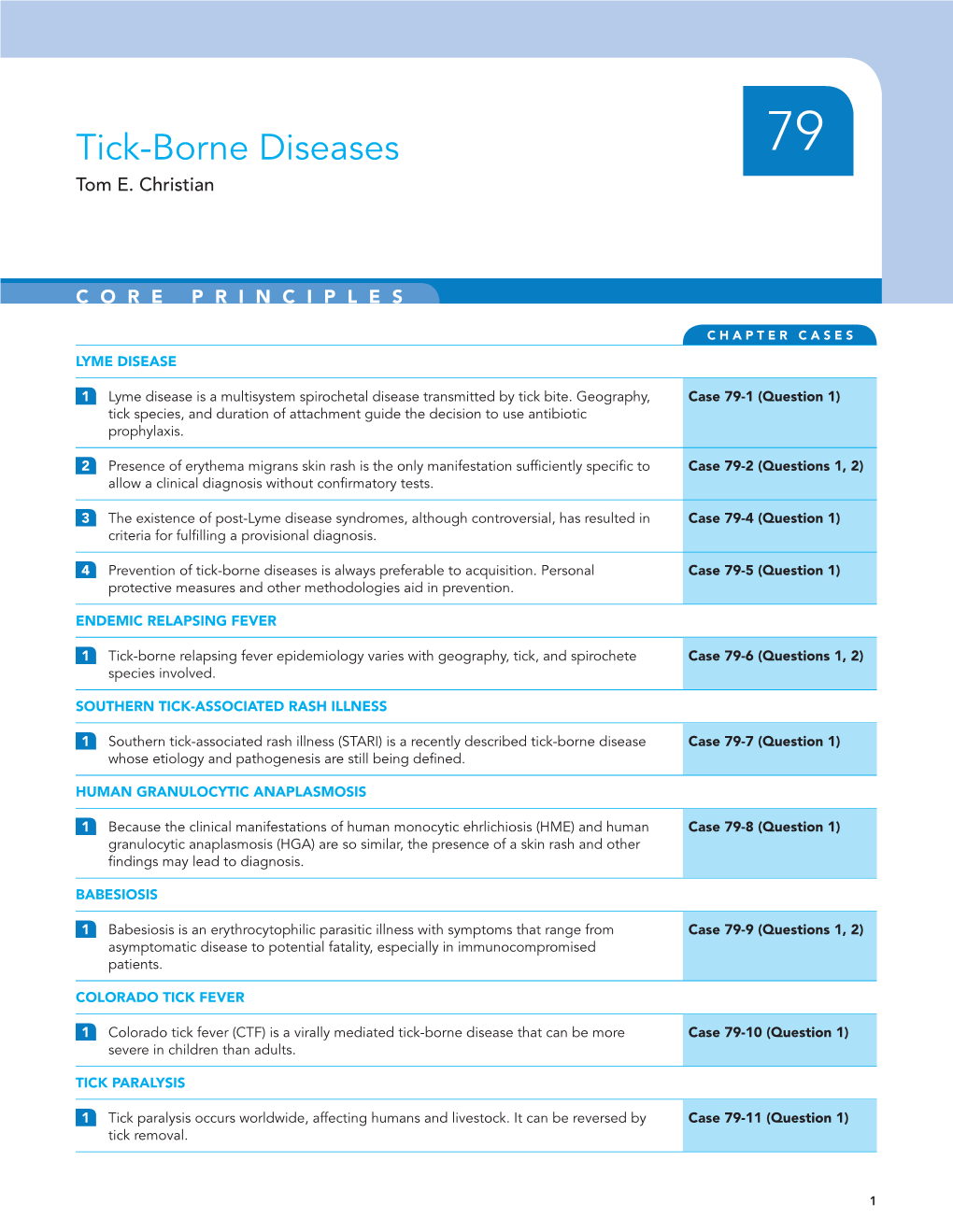 Tick-Borne Diseases 79 Tom E