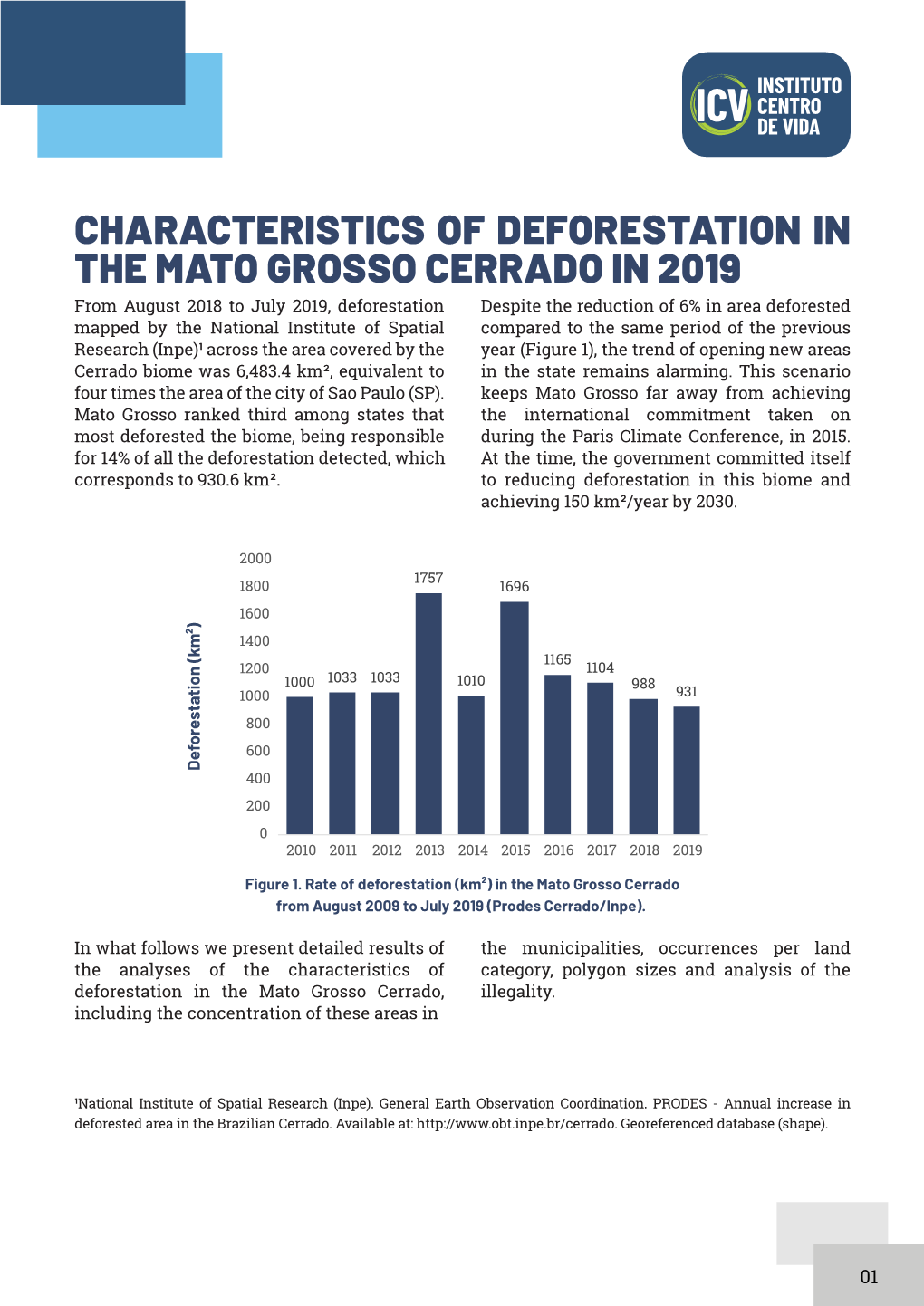 Characteristics of Deforestation in the Mato Grosso Cerrado in 2019