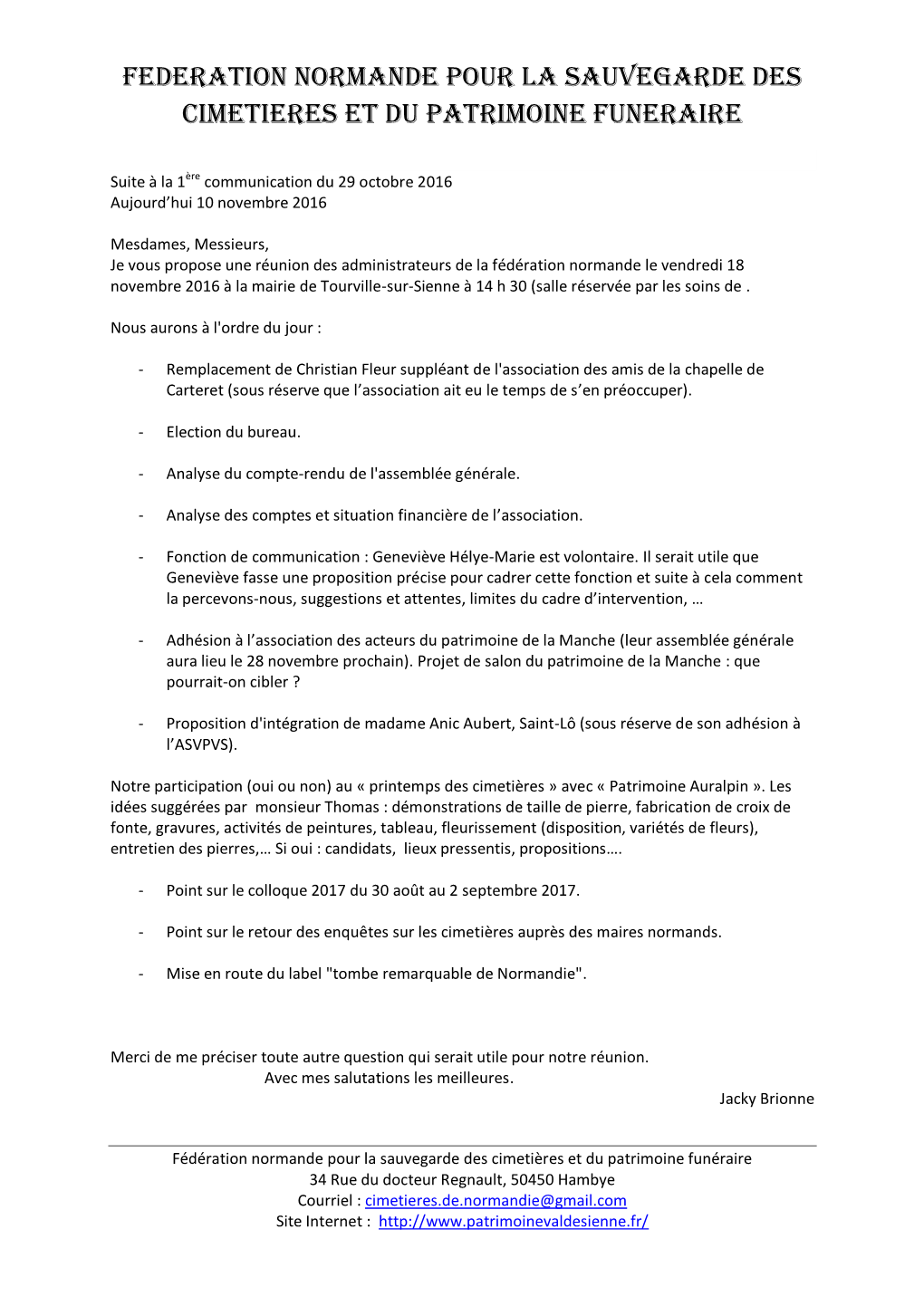 Federation Normande Pour La Sauvegarde Des Cimetieres Et Du Patrimoine Funeraire