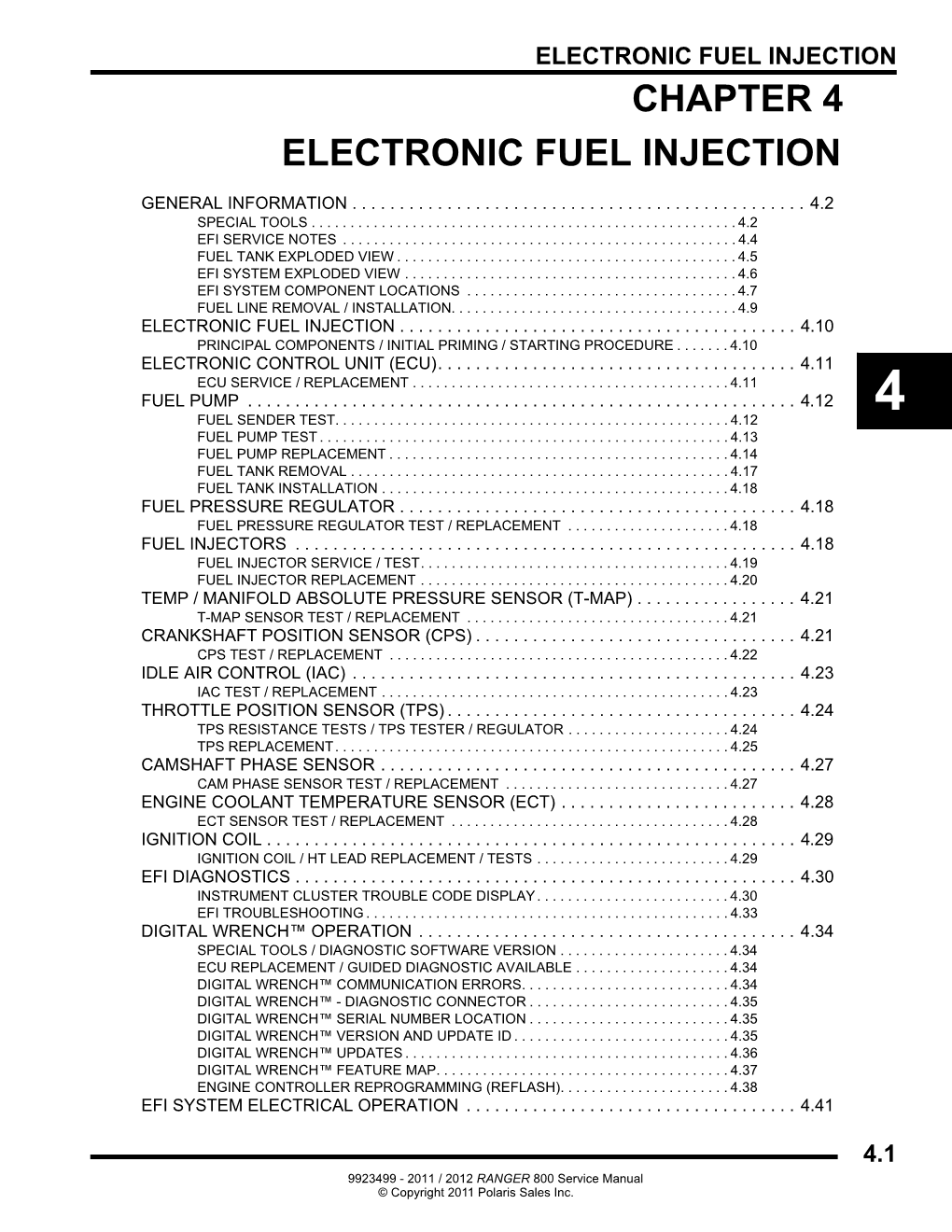 Chapter 4 Electronic Fuel Injection