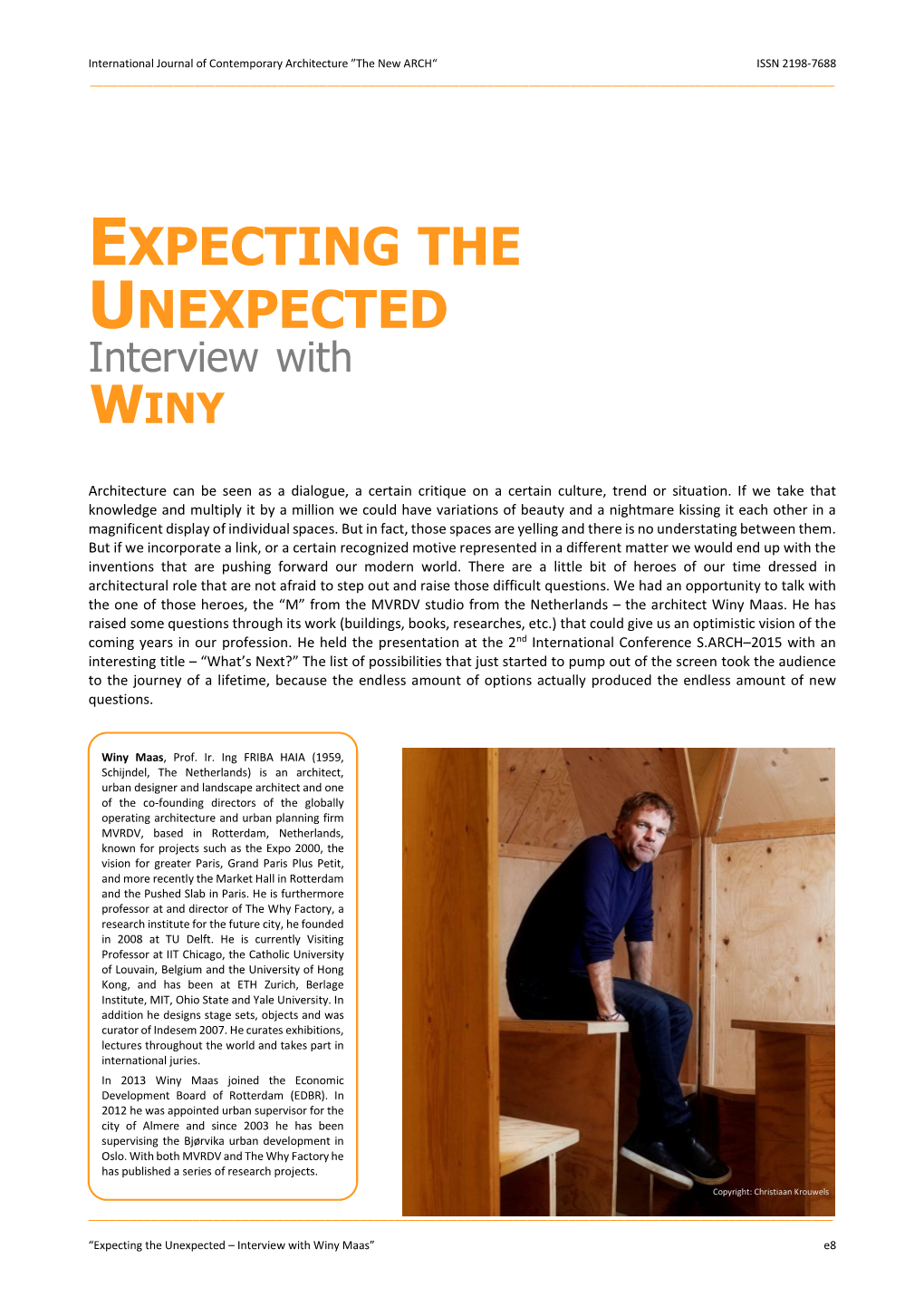 Interview with Winy Maas MVRDV
