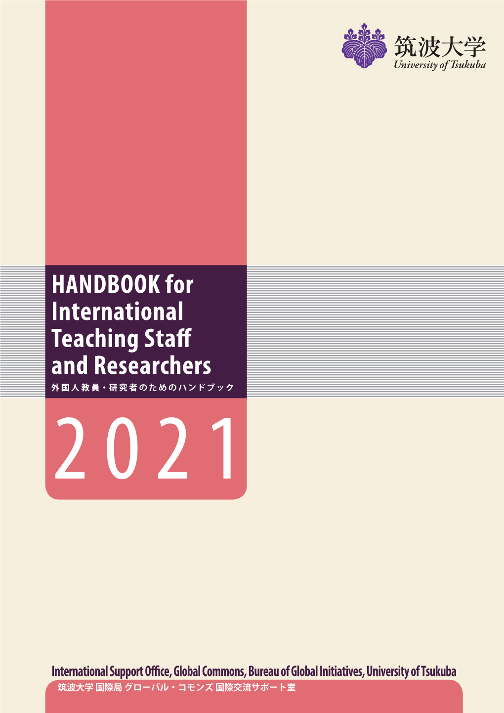 HANDBOOK for International Teaching Sta and Researchers