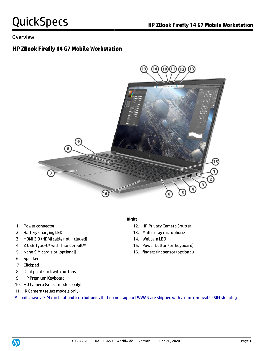 HP Zbook Firefly 14 G7 Mobile Workstation