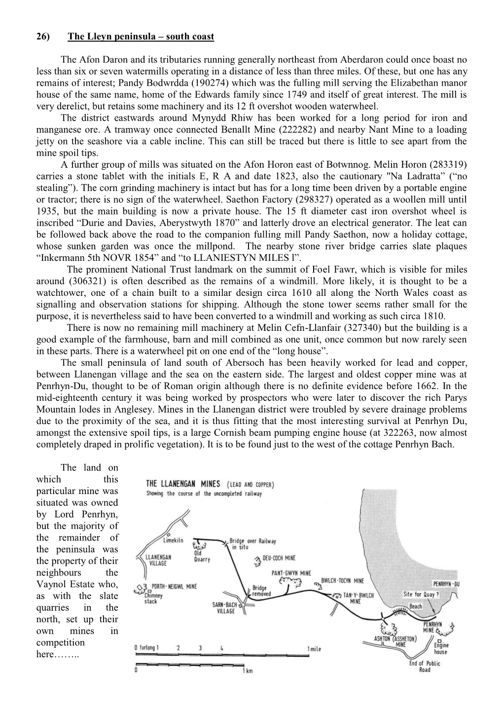 ) 26) the Lleyn Peninsula – South Coast the Afon Daron and Its Tributaries Running Generally Northeast from Aberdaro