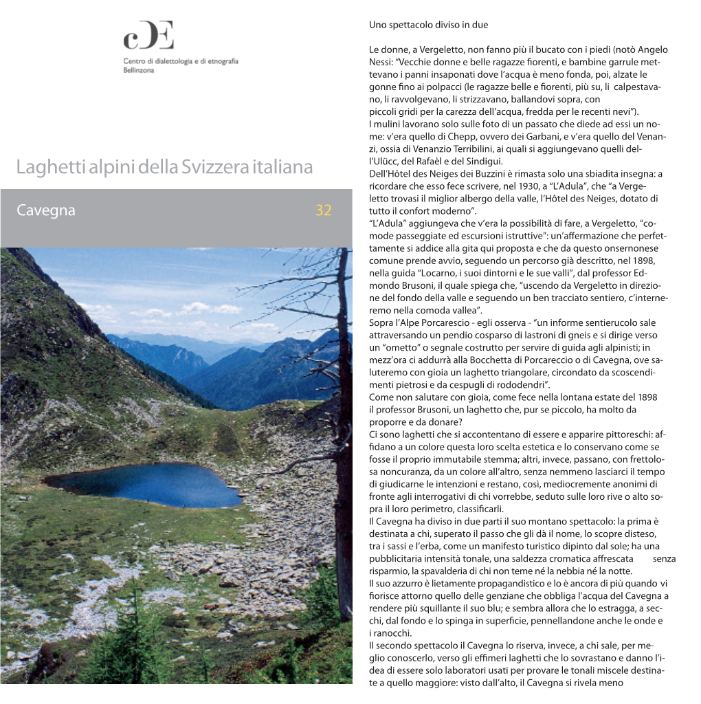 Laghetti Alpini Della Svizzera Italiana