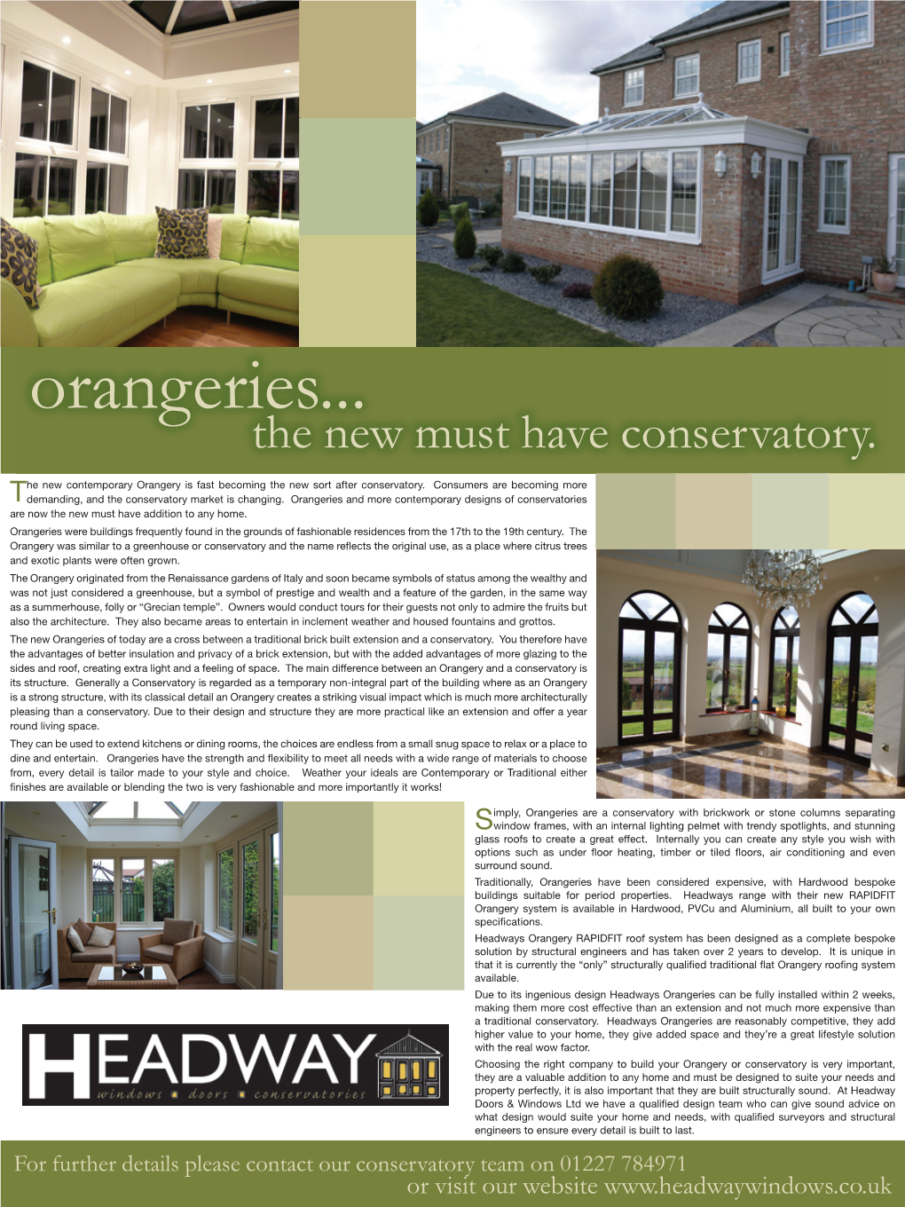 Orangeries... the New Must Have Conservatory