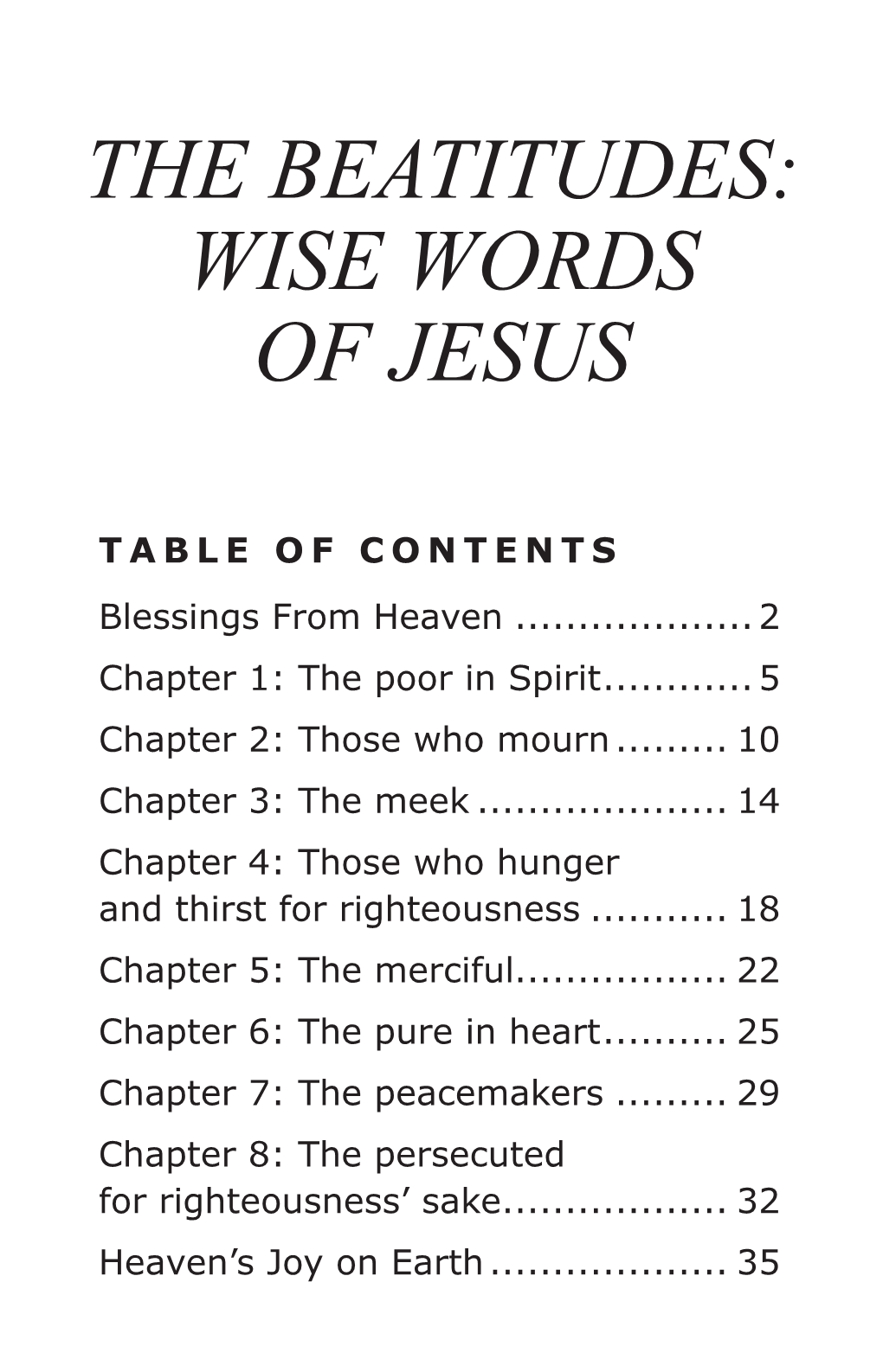 The Beatitudes Wise Words of Jesus INTERNAL Withoutbleed