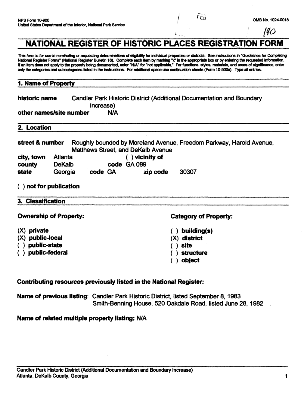 National Register of Historic Places Registration Form