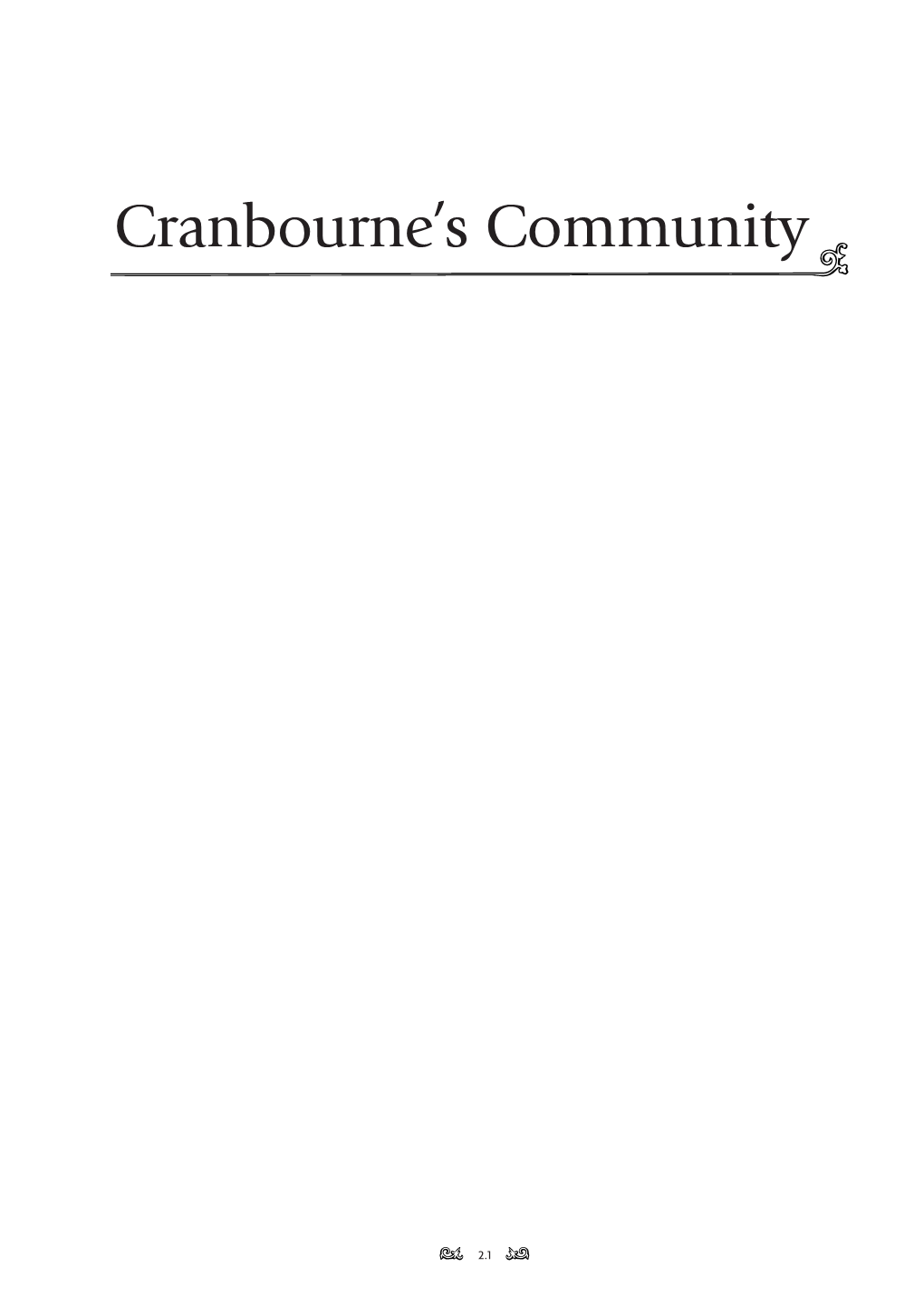 Cranbourne's Community