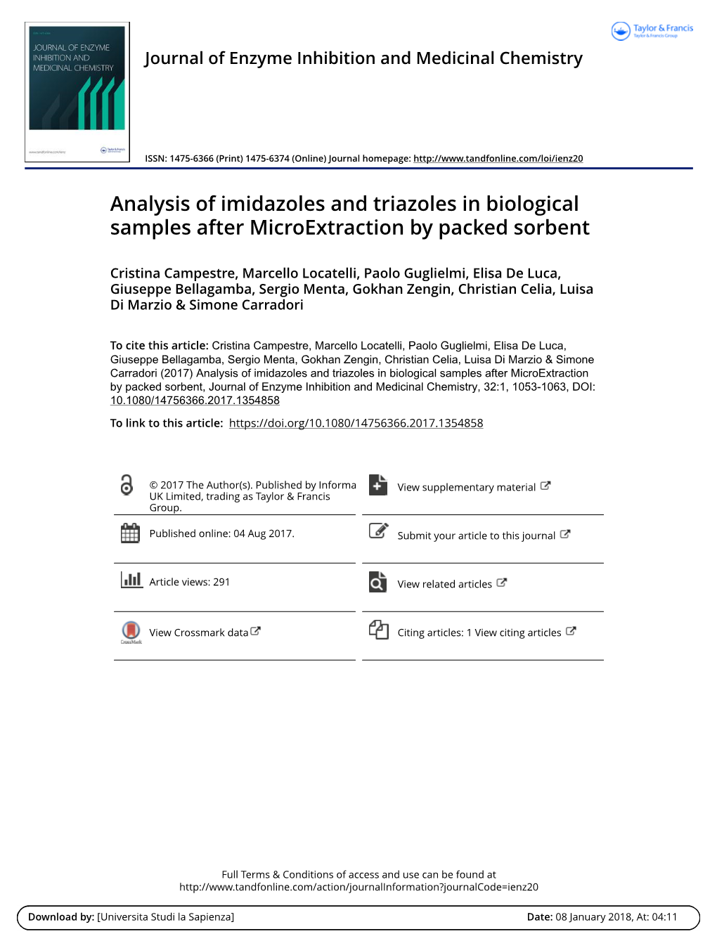 Analysis of Imidazoles and Triazoles in Biological Samples After Microextraction by Packed Sorbent