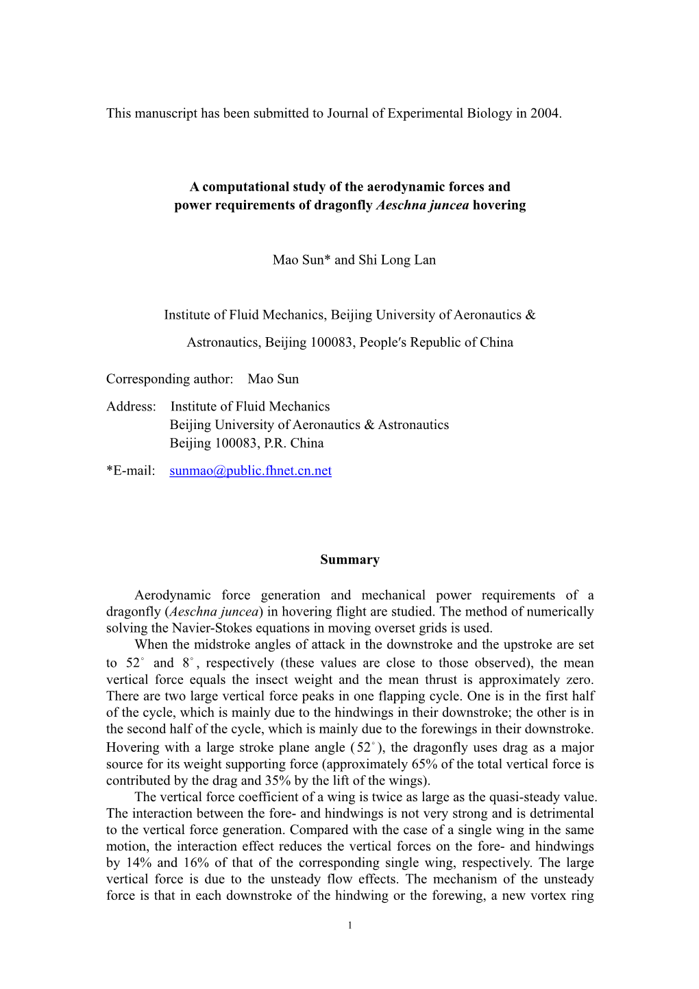 Aerodynamic Force Generation and Power Requirements in Forward Flight in a Fruit Fly with Modeled Wing Motion