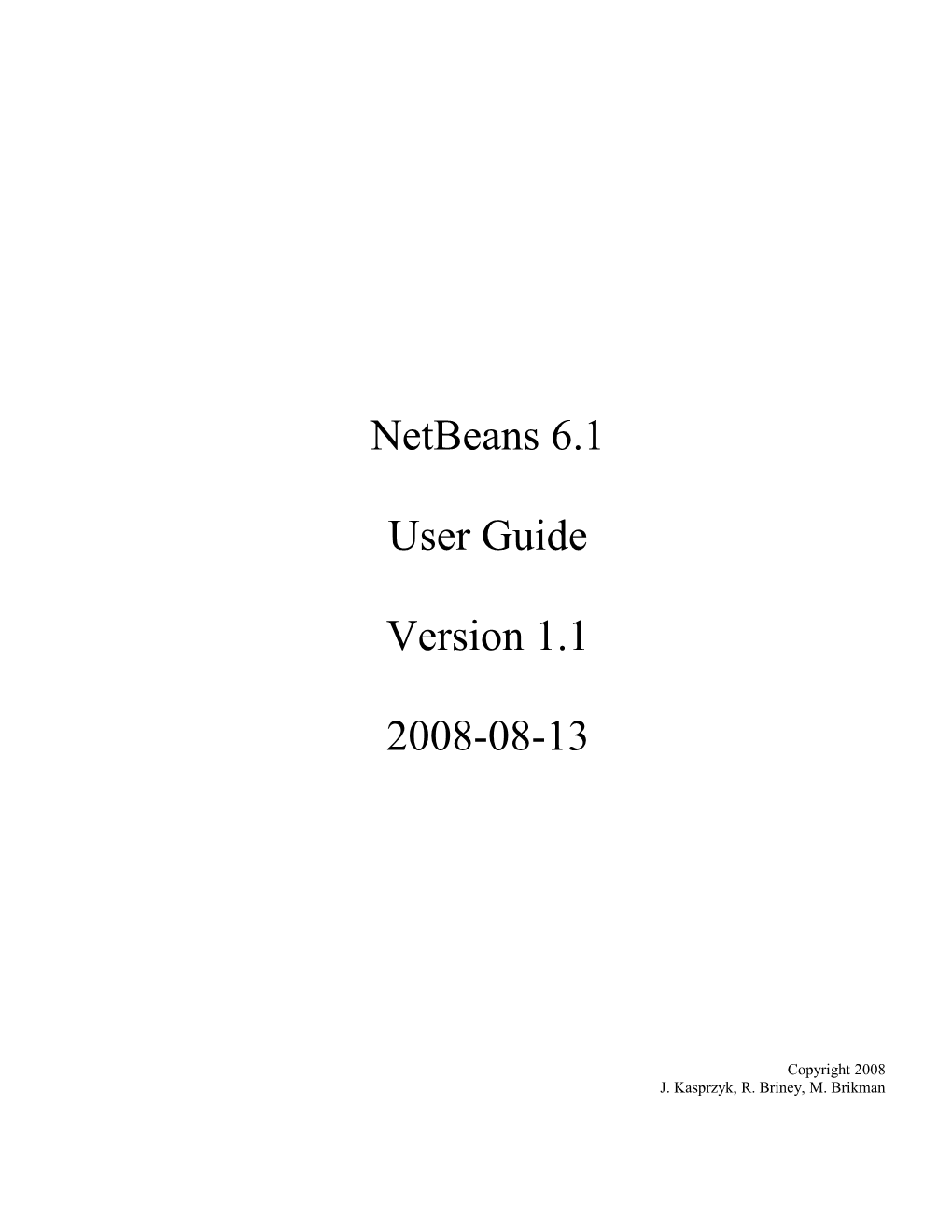 Instructor-Level Notes For Netbeans 6